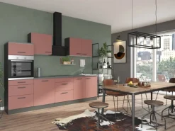 OPTIFIT Nizza407 Küchenzeile 270 cm ohne E-Geräte Rostrot