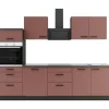 OPTIFIT Nizza407 Küchenzeile 270 cm Rostrot