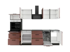 OPTIFIT Nizza407 Küchenzeile 270 cm Rostrot