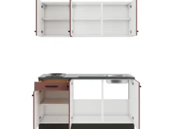 OPTIFIT Nizza407 Miniküche 150 cm Rostrot