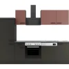 OPTIFIT Nizza407/Madrid420 Küchenzeile 270 cm Rostrot / Anthrazit