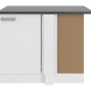 OPTIFIT Oslo214 Küchen-Eck-Unterschrank 110 cm Feinstruktur Weiß