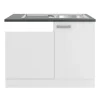 OPTIFIT Oslo214 Küchen-Spülenschrank-Set Feinstruktur Weiß