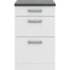 OPTIFIT Oslo214 Küchen-Unterschrank 50 cm Feinstruktur Weiß