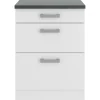 OPTIFIT Oslo214 Küchen-Unterschrank 60 cm Feinstruktur Weiß