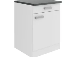 OPTIFIT Oslo214 Küchen-Unterschrank 60 cm Feinstruktur Weiß