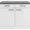 OPTIFIT Oslo214 Küchen-Unterschrank 100 cm Feinstruktur Weiß