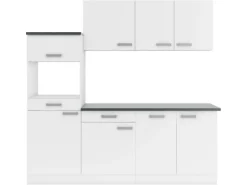 OPTIFIT Oslo214 Küchenzeile 210 cm ohne E-Geräte Weiß