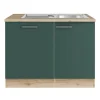 OPTIFIT Savona405 Küchen-Spülenschrank-Set Steingrün
