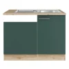 OPTIFIT Savona405 Küchen-Spülenschrank-Set Steingrün