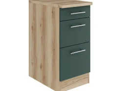 OPTIFIT Savona405 Küchen-Unterschrank 40 cm Steingrün