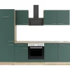 OPTIFIT Savona405 Küchenzeile 270 cm Steingrün