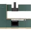 OPTIFIT Savona405 Küchenzeile 270 cm Steingrün
