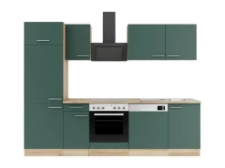 OPTIFIT Savona405 Küchenzeile 270 cm Steingrün