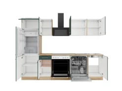 OPTIFIT Savona405 Küchenzeile 270 cm ohne E-Geräte Steingrün