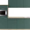 OPTIFIT Savona405 Küchenzeile 210 cm Steingrün