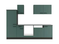 OPTIFIT Verona405 Küchenzeile 270 cm ohne E-Geräte Steingrün