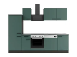 OPTIFIT Verona405 Küchenzeile 270 cm ohne E-Geräte Steingrün