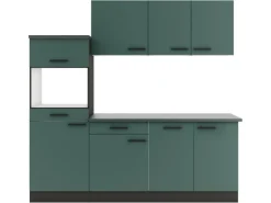 OPTIFIT Verona405 Küchenzeile 210 cm ohne E-Geräte Steingrün
