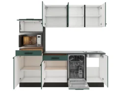OPTIFIT Verona405 Küchenzeile 210 cm ohne E-Geräte Steingrün