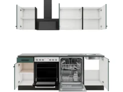 OPTIFIT Verona405 Küchenzeile 210 cm ohne E-Geräte Steingrün