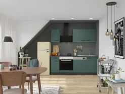 OPTIFIT Verona405 Küchenzeile 210 cm ohne E-Geräte Steingrün