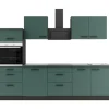 OPTIFIT Verona405 Küchenzeile 270 cm Steingrün