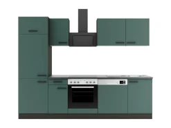 OPTIFIT Verona405 Küchenzeile 270 cm Steingrün