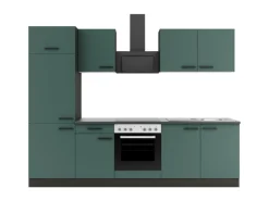 OPTIFIT Verona405 Küchenzeile 270 cm ohne E-Geräte Steingrün