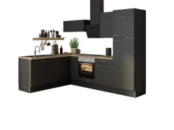 Optifit Winkelküche Optikoncept Ingvar ohne E-Geräte 270 cm Anthrazit
