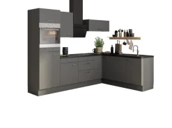 Optifit Winkelküche Optikoncept Mats ohne E-Geräte 270 cm Basaltgrau