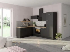 Optifit Winkelküche Optikoncept Ingvar 270 cm Anthrazit