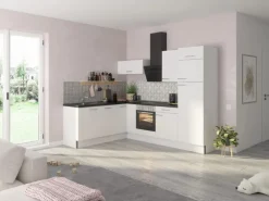 Optifit Winkelküche Optikoncept Rurik ohne E-Geräte 270 cm Weiß