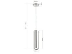 Orion Leuchten Bar Hängeleuchte Tresen 8 cm x 30 cm Satin 1 x GU10