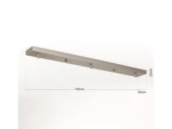 Orion Lightstyle Deckenbaldachin 3 Auslässe Silber 70 cm x 8 cm