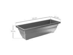 Outsunny Pflanztöpfe Kunststoff 5er Set Blumentopf aus Kunststoff Grau