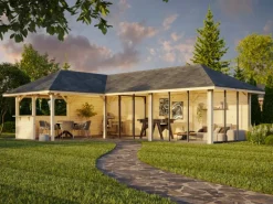 Palmako Pavillon Bianca Set221 Slide Transparent 876 cm x 588 cm FSC®