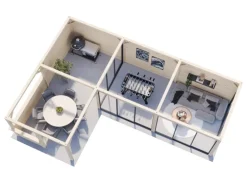 Palmako Pavillon Bianca Set221 Slide Transparent 876 cm x 588 cm FSC®