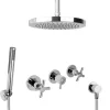 PaulGurkes Dusch Set Unterputz Deckenmontage Regendusche Komplett rund