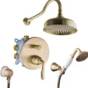 PaulGurkes Duschsystem Unterputz Nostalgie Messing Bronze Retro