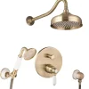 PaulGurkes Regendusche bronze Retro Unterput Duschsystem