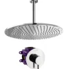 PaulGurkes Regendusche Einhandmischer Unterputz Duscharmatur Box Rund Chrom