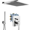 PaulGurkes Regendusche Set Komplett 30cm Regenbrause Einhandmischer Unterputz