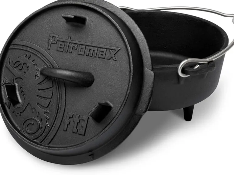 Petromax Dutch Oven FT3 Schwarz mit planem Boden 1,6 l