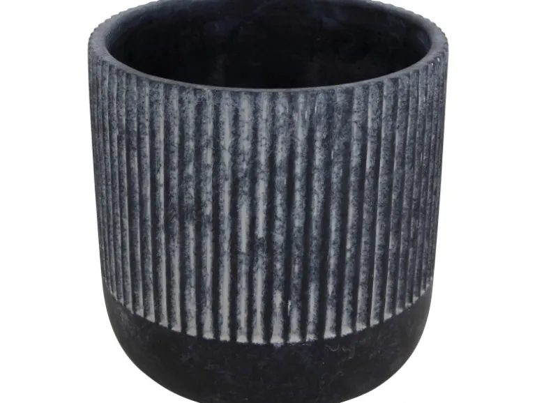 Pflanztopf Beton Ø 20 cm x 18 cm Schwarz