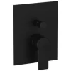 pianura Badewannen-/Brause-Einhebelmischer Unterputz Giulia für 2 Verbraucher in Schwarz Matt