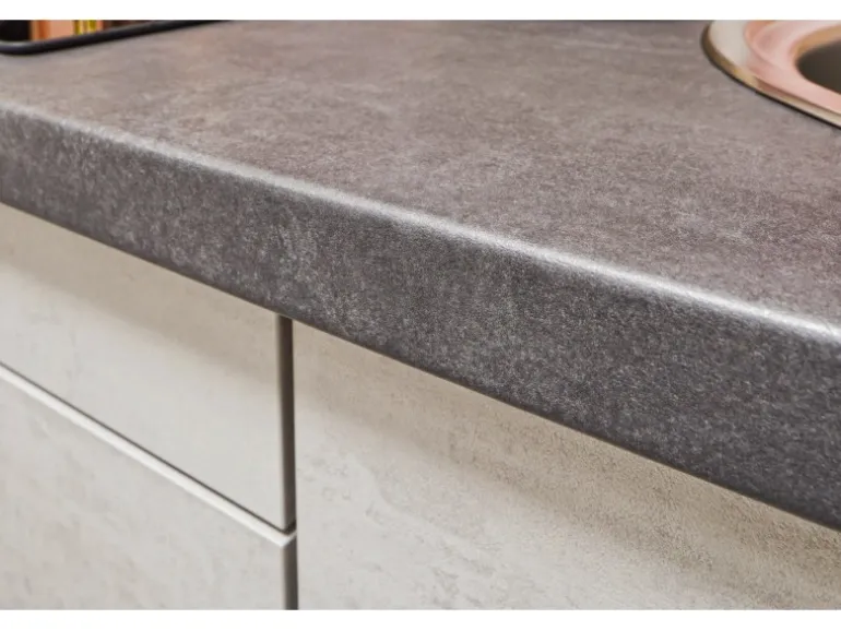 pino Küchenzeile 180 cm Beton Weißgrau Anschlag rechts 1 Geräteschrank