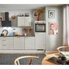 pino Küchenzeile 270 cm Beton Weißgrau Anschlag rechts 1 Geräteschrank
