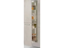 pino Küchenzeile 270 cm Beton Weißgrau Anschlag rechts 1 Geräteschrank