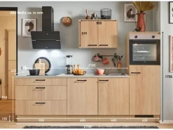 pino Küchenzeile 270 cm Eiche Aviva Anschlag rechts 1 Geräteschrank